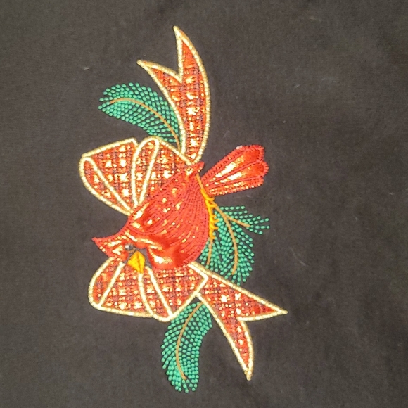 Xmas sweatshirt with cardinal - Picture 2 of 4